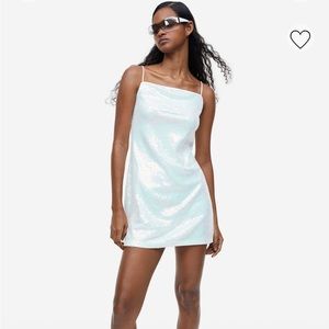 H&M White Sequin Dress
